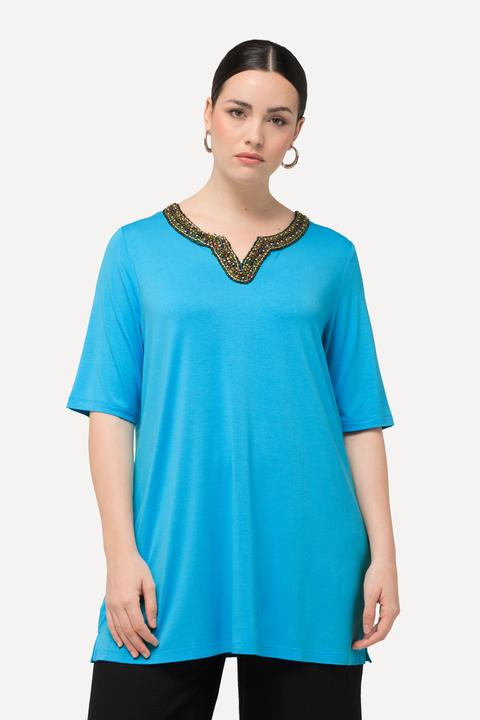 Produktbild Ulla Popken Shirt-Tunika, Stickerei, Tunika-Ausschnitt, Halbarm (46, 48)