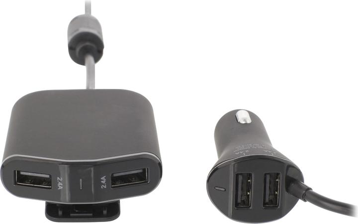 Produktbild Sweex Auto-Ladegerät 4-Ausgänge 9.6 A USB Schwarz