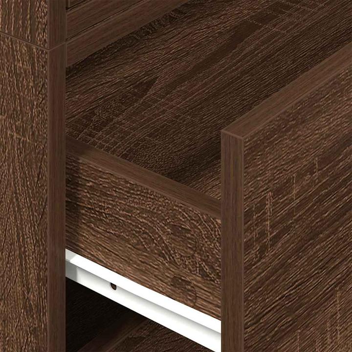 Image du produit VidaXL Armoires avec 2 tiroirs 2 pcs. Aspect chêne brun 60x31x40 cm (60 x 31 x 40 cm)