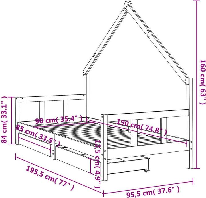 Immagine prodotto vidaXL Salomon (90 x 190 cm)