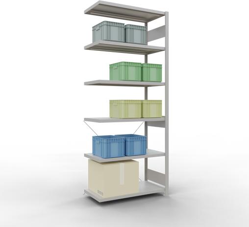 Produktbild Schulte Lagertechnik Stecksystem Anbauregal MULTIplus250 mit Kreuzstrebe