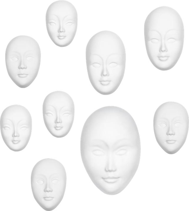Actual product image Knorr Prandell Casting Mould “Mini Masks” | 40-80 mm, white