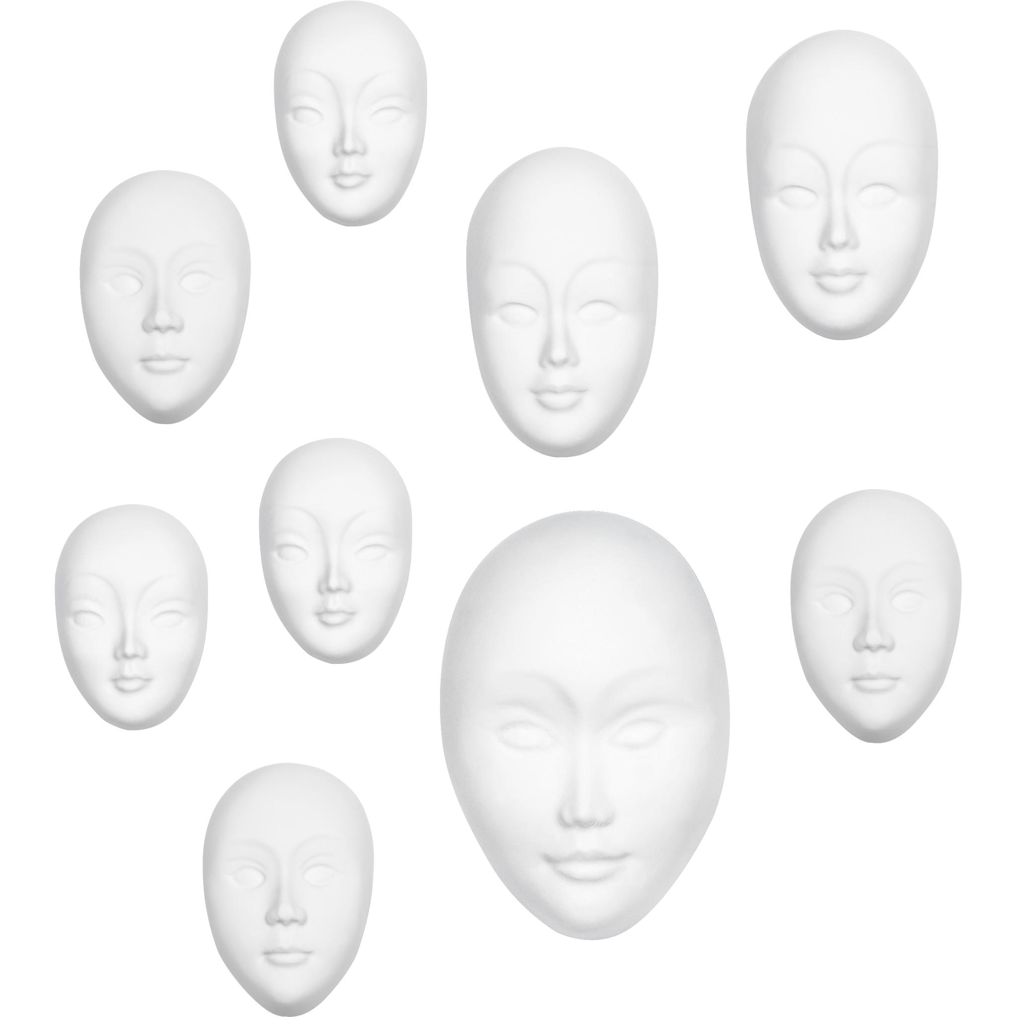 Knorr Prandell Stampo per fusione “Mini maschere decorative” 40-80 mm, bianco