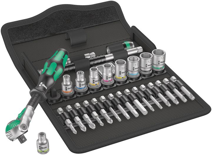 Produktbild Wera 8100 SA 6 Zyklop Speed-Knarrensatz (10  mm, 11 mm, 12 mm, 13 mm, 5 mm, 6 mm, 7 mm, 8 mm, 9 mm)