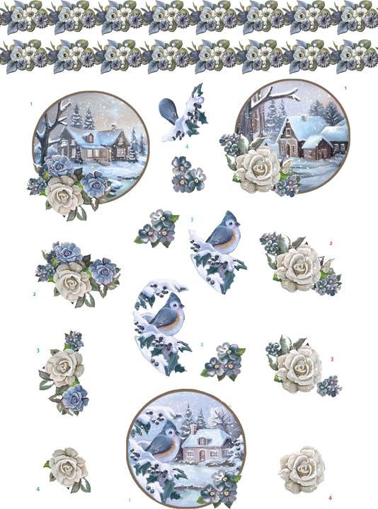 Produktbild Card Deco Essentials 3D-Stanzbogenbuch "Winter Charme" (16 x)
