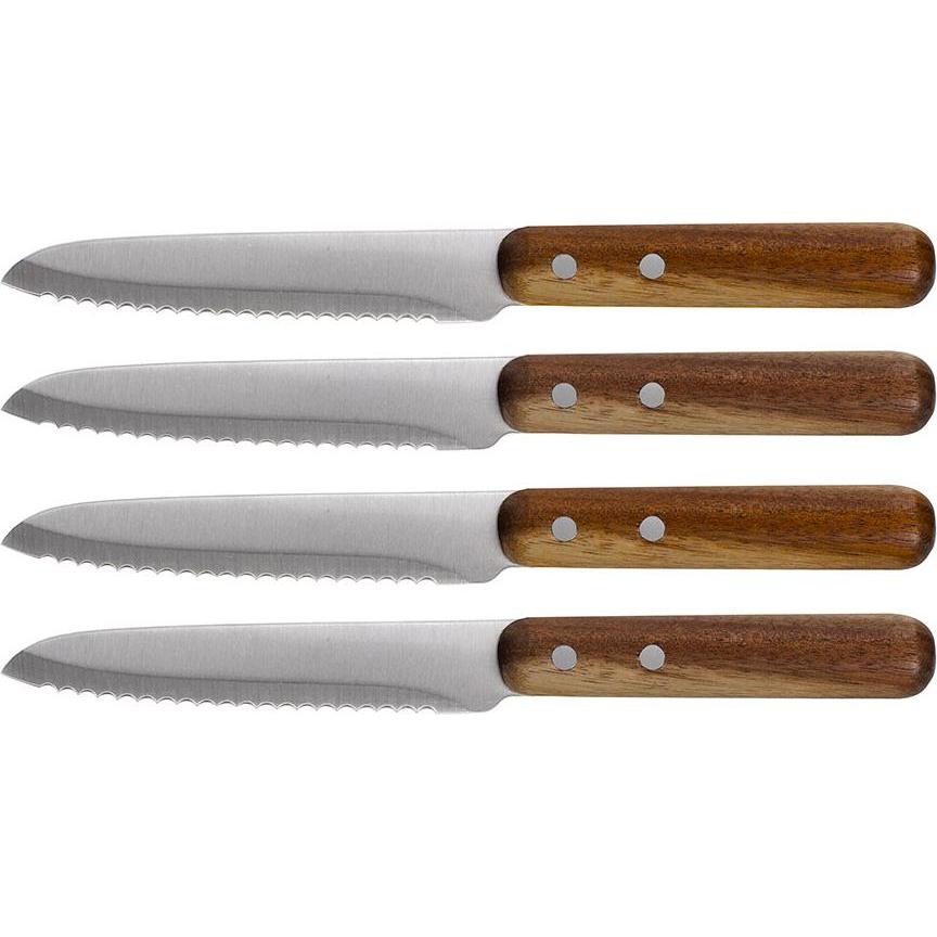 Livoo Set mit 4 Steakmessern, Besteck, Braun