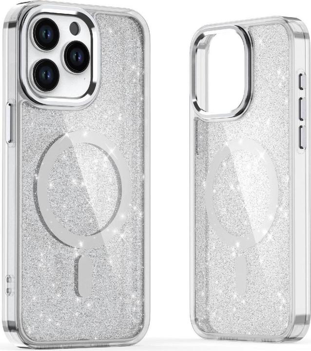 Hurtel Glitter Case mit MagSafe für iPhone 16e - Weiss (Apple iPhone 16e)