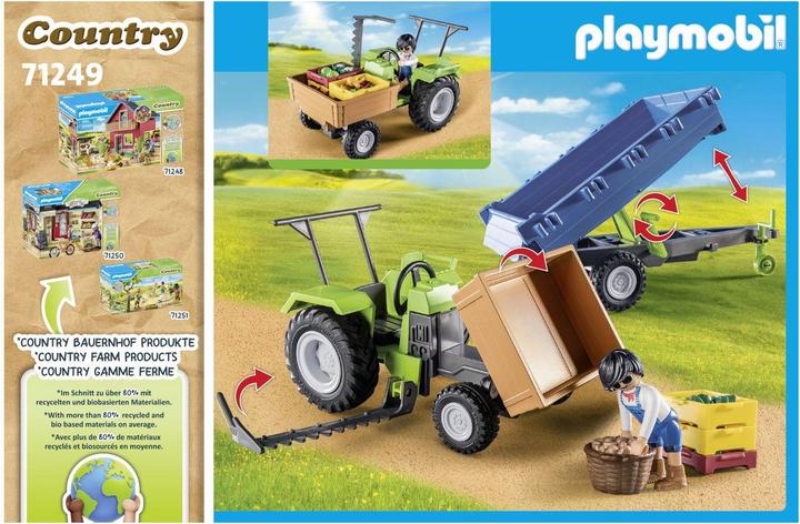 Produktbild Playmobil Traktor mit Anhänger (71249, Playmobil Country)