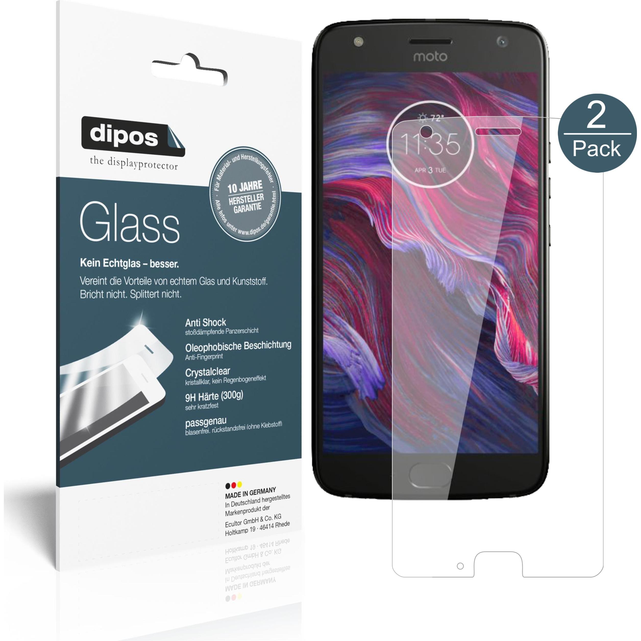 Dipos Displayschutz Anti-Shock (1 Stück, Motorola Moto X4), Smartphone Schutzfolie, Transparent