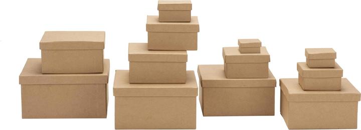Actual product image Glorex Cardboard box 12 pieces, angular