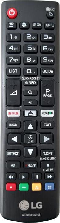 Produktbild LG Original Fernbedienung AKB75095308 für Smart TV - UJ Serie - Netflix & Amazon Video Direkttasten (Gerätespezifische Fernbedienung, Infrarot)