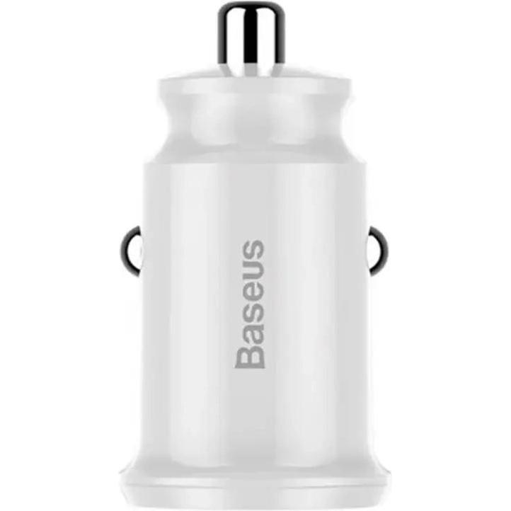 Baseus 6953156276529 Caricatore per dispositivi mobili all'aperto, Adattatore per auto, Bianco