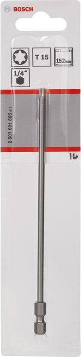 Produktbild Bosch Professional Zubehör Schrauberbit Extra-Hart T15, 152 mm, 1er-Pack (Innensechsrund TX)