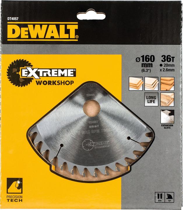 Actual product image DeWalt Circular saw blade manual 160/20mm 36WZ DT4057QZ