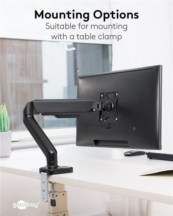 Actual product image Goobay monitor mount with gas strut (Table, 32", 9 kg)