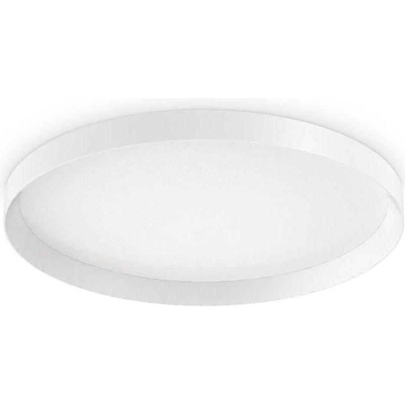 Ideal lux, Wandleuchte + Deckenleuchte, FLY LED Deckenleuchte 53W ⌀600mm Weiss IP40 warmweiss 270302 (7500 lm)