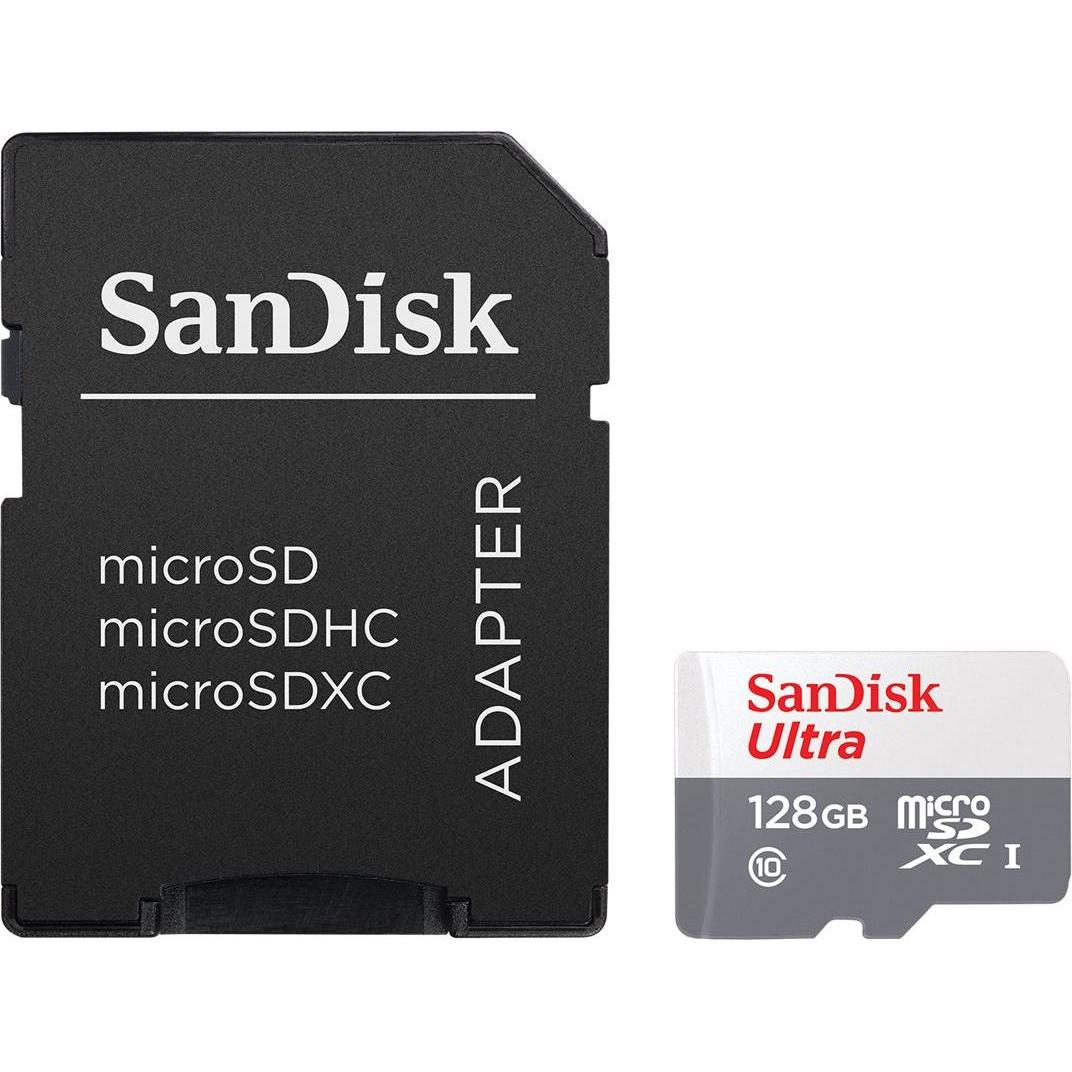 Thumbnail - SanDisk Ultra (128 GB, microSDXC, U1, UHS-I), Speicherkarte, Grau