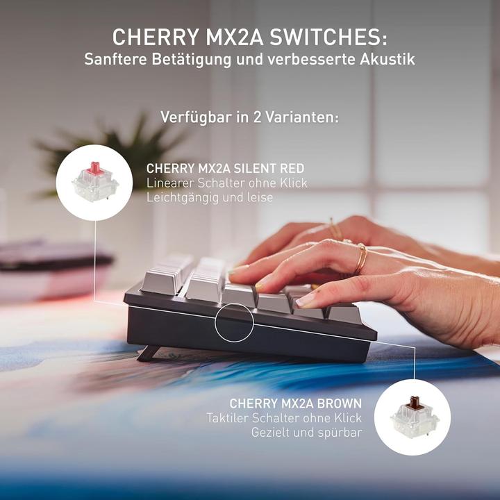 Actual product image CHERRY TAS Keyboard wireless MX 2A brown (DE, Cable, Wireless)