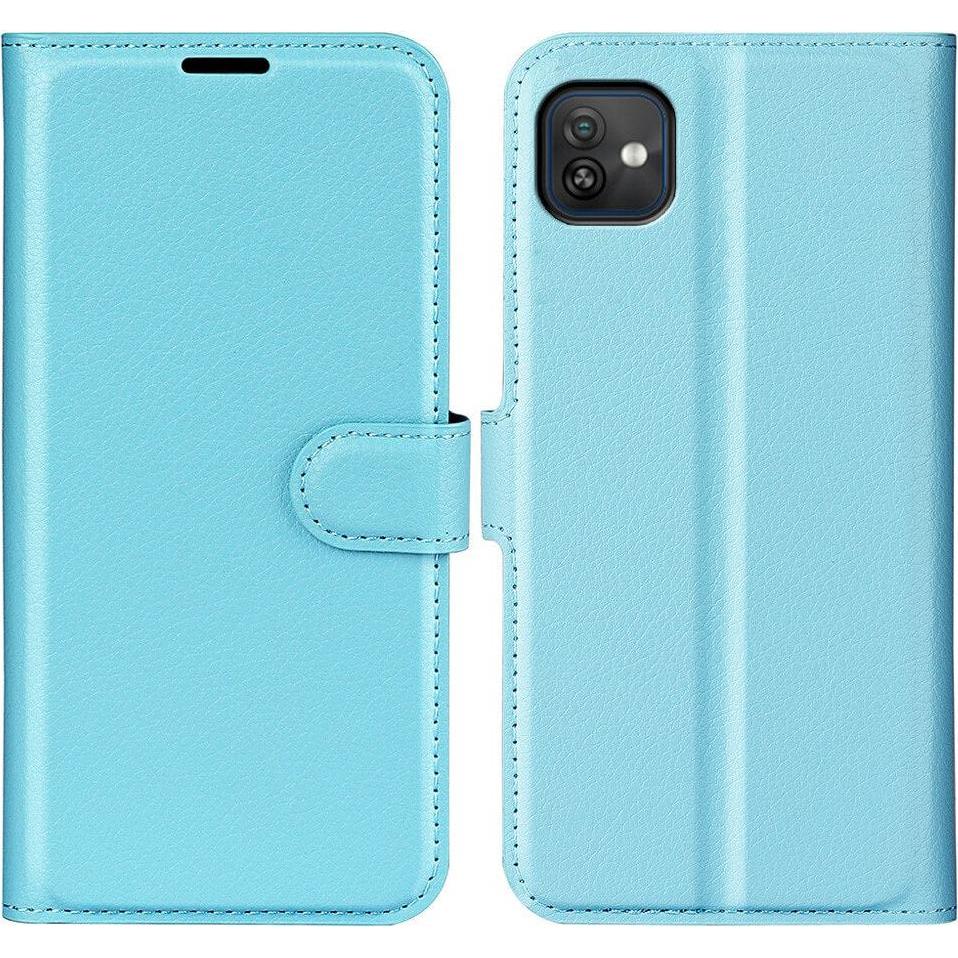 Cover-Discount Wiko Y82 - Leder Etui Hülle (Wiko Y82), Smartphone Hülle, Blau