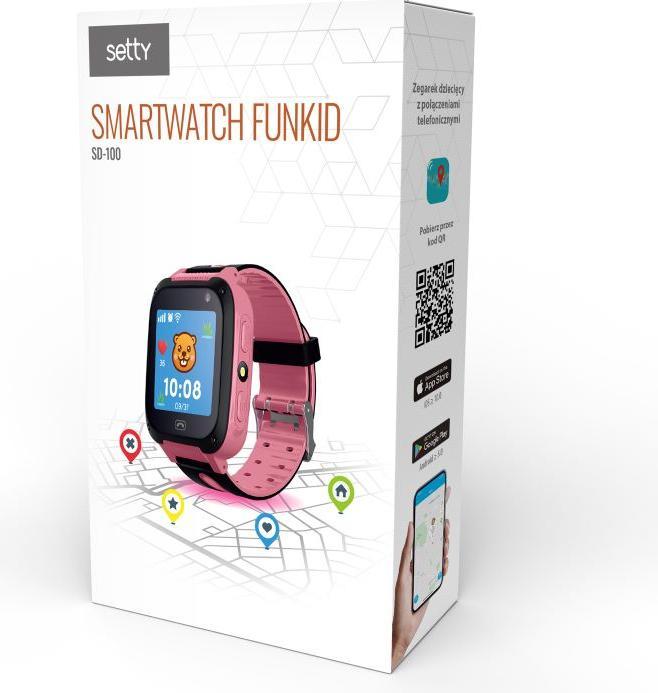Actual product image Forever Kids watch LBS Setty Funkid SD-100 pink