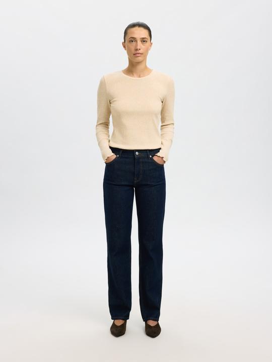 Immagine prodotto Selected Femme Top a coste con maniche lunghe (M)