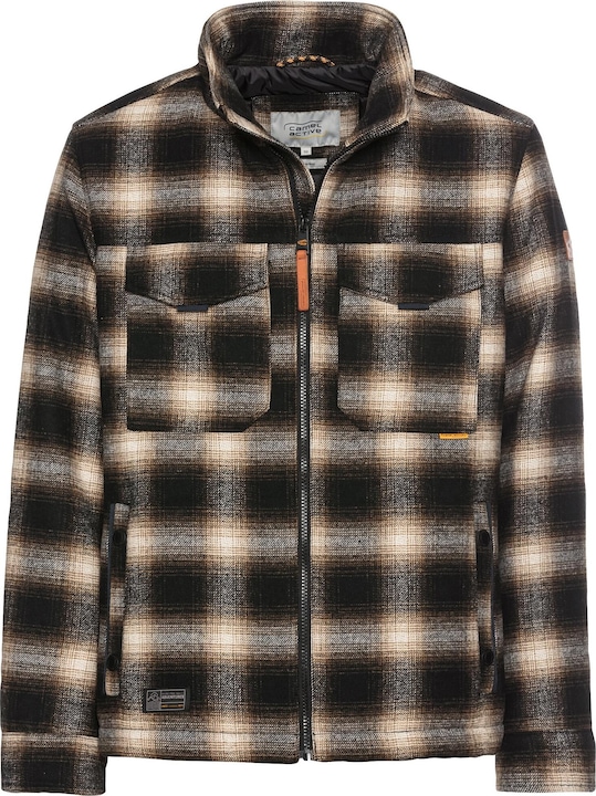Camel Active Karierter Blouson mit einem Reissverschluss
