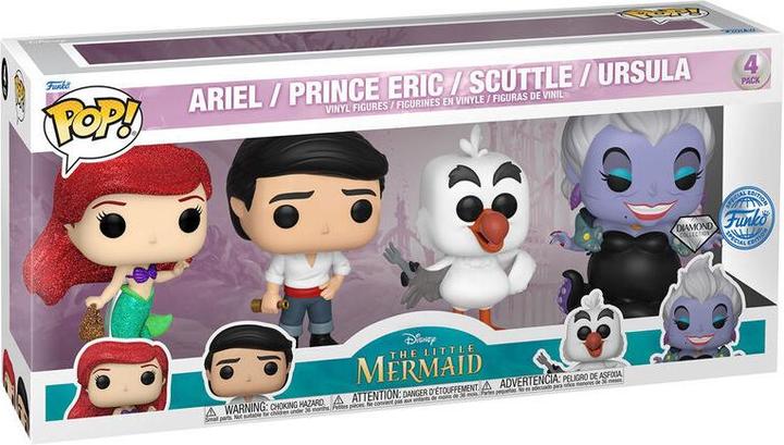 Funko POP! Disney: Ariel/Eric/Scuttle/Ursula 4PK EXM DGLT