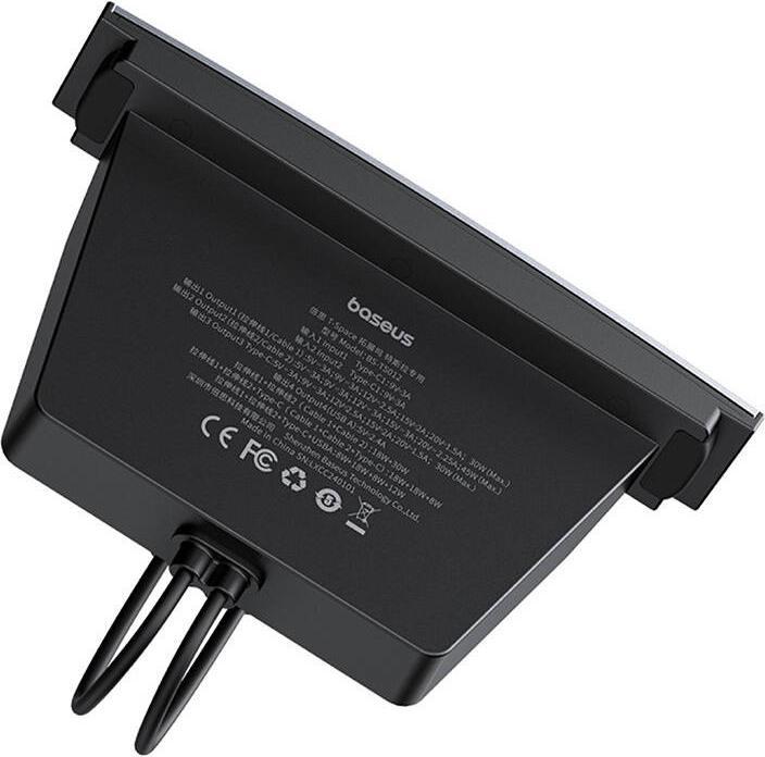 Immagine prodotto Baseus Hub T-Space con cavi da USB-C a lightning per auto Tesla (nero) (USB-C, 4 porte)