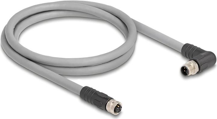 Actual product image Delock M12 cable L-coded 5 pin plug right angled to