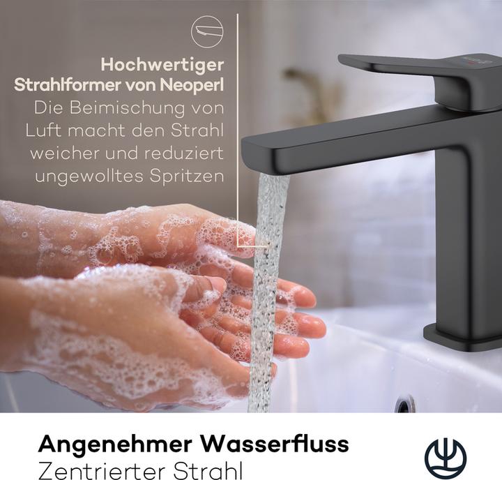 Actual product image Kludi X3 Wash basin mixer, size M, with push-open pop-up waste