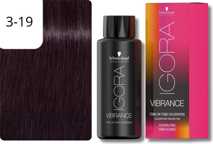 Image du produit Schwarzkopf Professional Coloration pour cheveux IGORA Vibrance NOUVEAU (3-19 Violet Cendré brun foncé)