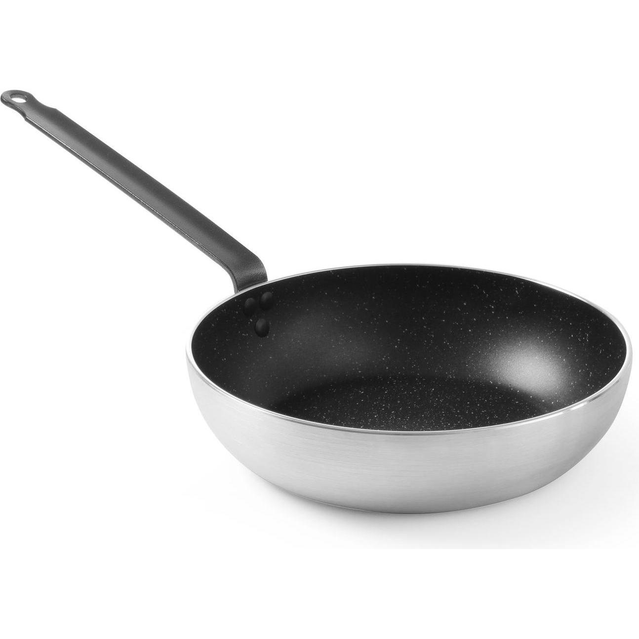 Hendi Nonstick-Wok, Pfanne + Kochtopf, Silber