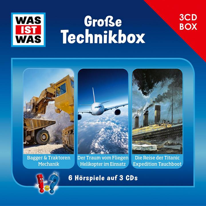 Actual product image Tessloff WAS IST WAS 3-CD radio play box. Large technology box (Tessloff Verlag Ragnar Tessloff GmbH & Co.KG, German)