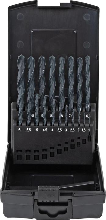 Produktbild Stier Spiralbohrer-Set DIN 338 HSS-R 1-10mm 19-teilig in Kassette (2,5, 9,0, 8,5, 1,5, 3,0, 8,0, 5,5, 1,00 mm, 4,0, 2,0 mm, 5,0, 7,00 mm, 6,5, 3,5, 4,5, 6,0, 7,5, 9,5)