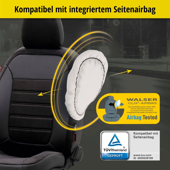 Produktbild Walser Sitzbezug für Hyundai i20 II (GB, IB) 11/2014-Heute, 2 Einzelsitzbezüge