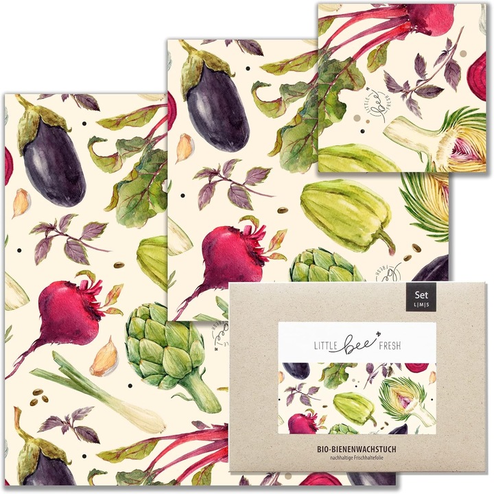 Produktbild little bee fresh Bio-Bienenwachstücher Starter-Set (3 Stück) (3 x)