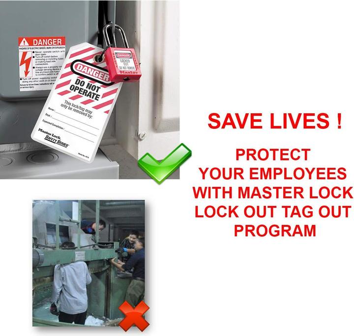 Produktbild Master Lock Lockout Tagout Vorhängeschloss-Station 1482B
