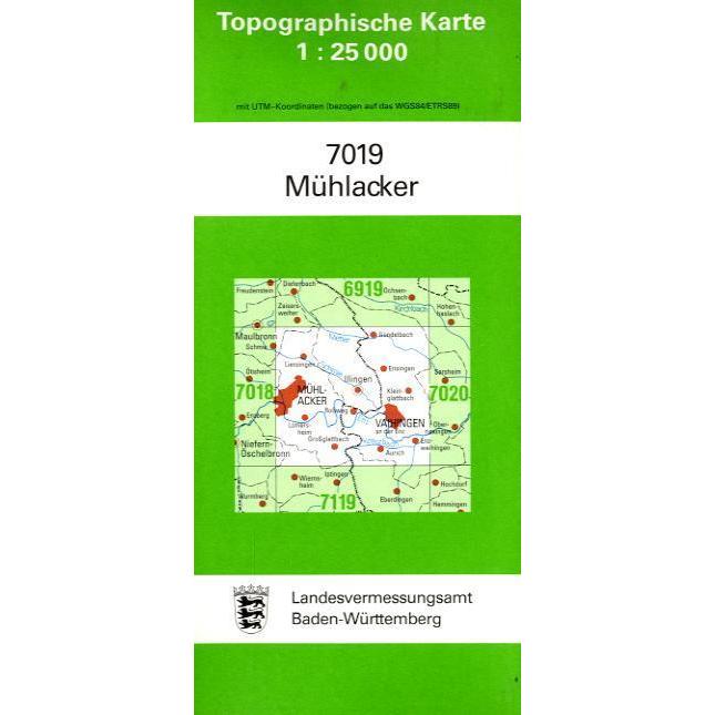 Topographische Karten BW.7019 Mühlack., Landkarte