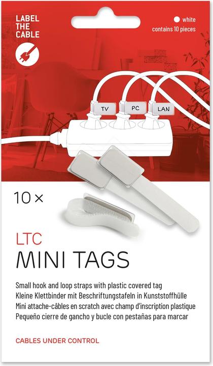Produktbild Label-the-cable kleine Klettbinder mit Etikette (Klettkabelbinder, 90 mm, 10 Stk.)