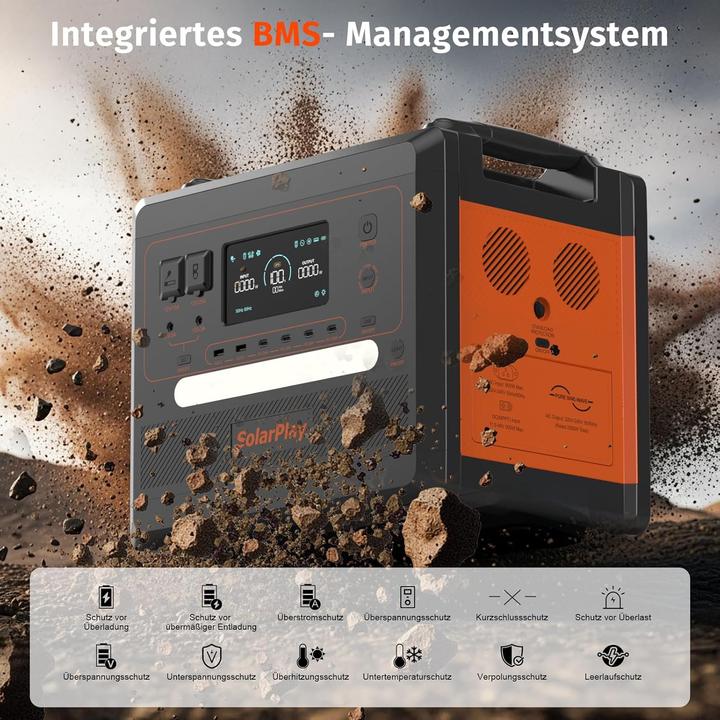 Produktbild Cellplay Tragbare Powerstation mit Solarpanel (2304 Wh)