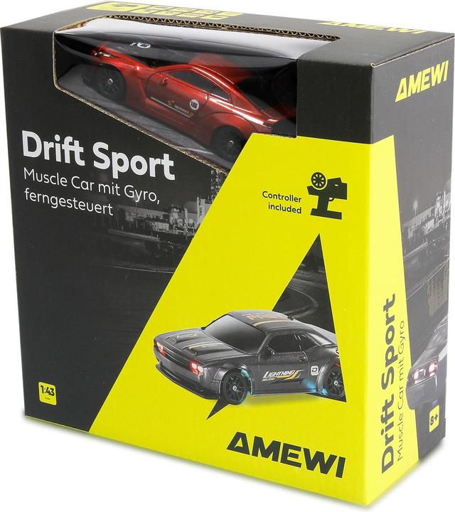 Produktbild Amewi Drift Sport GTR mit Gyro 4WD 1:43 RTR rot (RTR Ready-to-Run)