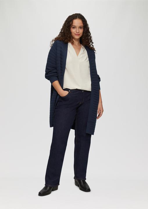 Produktbild S.Oliver Strickjacke Offener Long-Cardigan mit Strukturmuster (44)