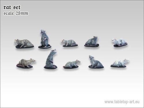 Produktbild Tabletop-Art Miniaturen-Set Rats – Set 1 10 Teile (Kunststoff)