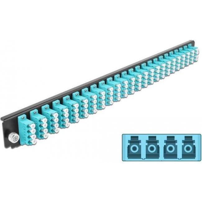 Thumbnail - Delock Glasfaser-Spleissboxpaneel (24 Ports), Dockingstation + USB Hub, Schwarz