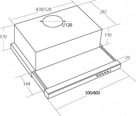 Produktbild Akpo WK-7 Light Eco Unterbaut ³/h (Unterbauhaube)
