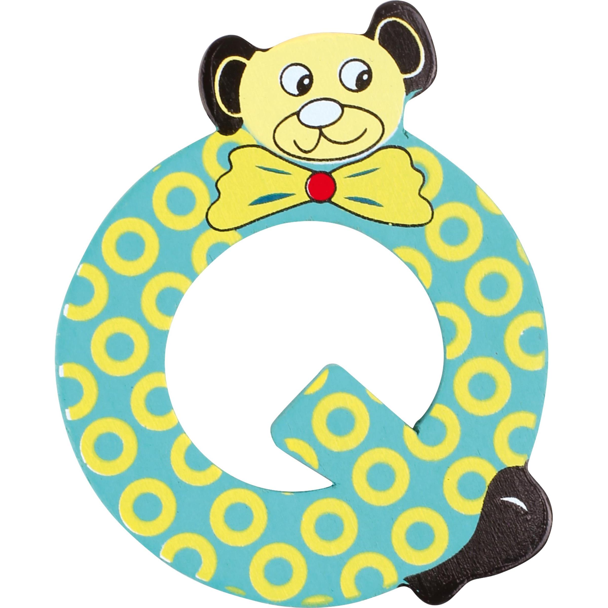 small foot, Holzbuchstaben + Stoffbuchstaben, Bär Q