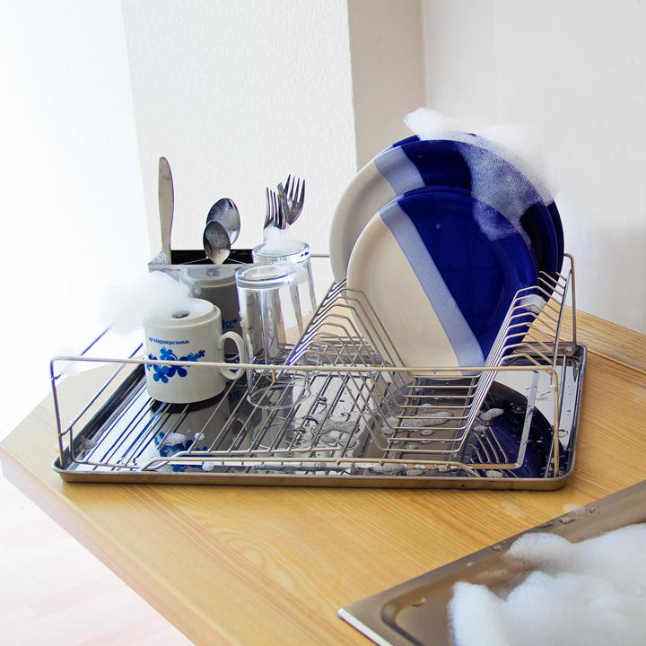Actual product image Relaxdays Abtropfgestell mit Besteckkorb XL