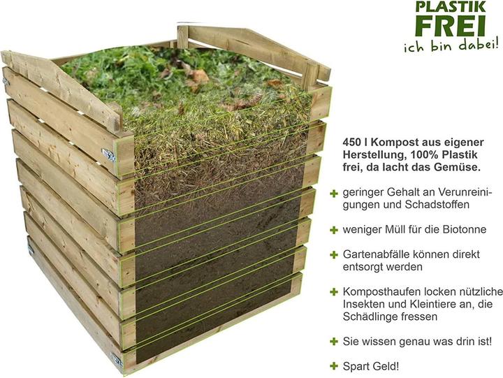 Produktbild Nativ Garten Komposter aus Holz (450 Liter) (450 l)