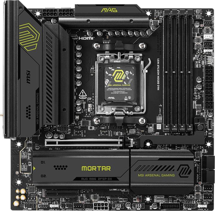 Immagine prodotto MSI MAG B850M Mortar WiFi (AM5, AMD B850, mATX)