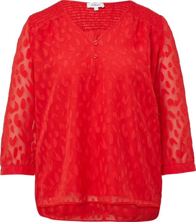 S.Oliver Bluse Bluse aus Struktur-Chiffon im Relaxed Fit